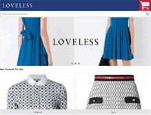 Tablet Screenshot of lovelessclothing.com